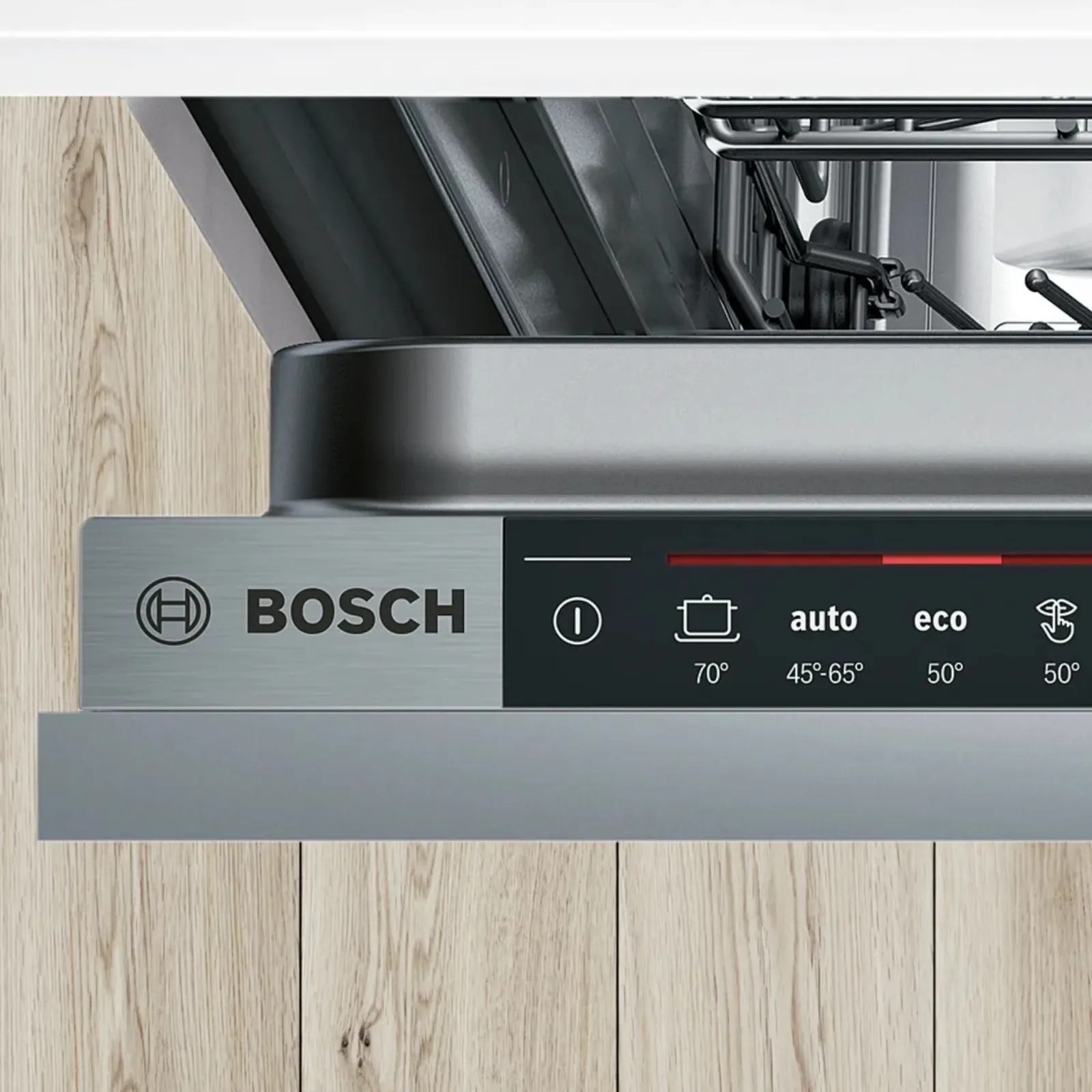 Compact 45-cm Bosch freestanding dishwasher, ideal for limited spaces while offering efficient cleaning performance.