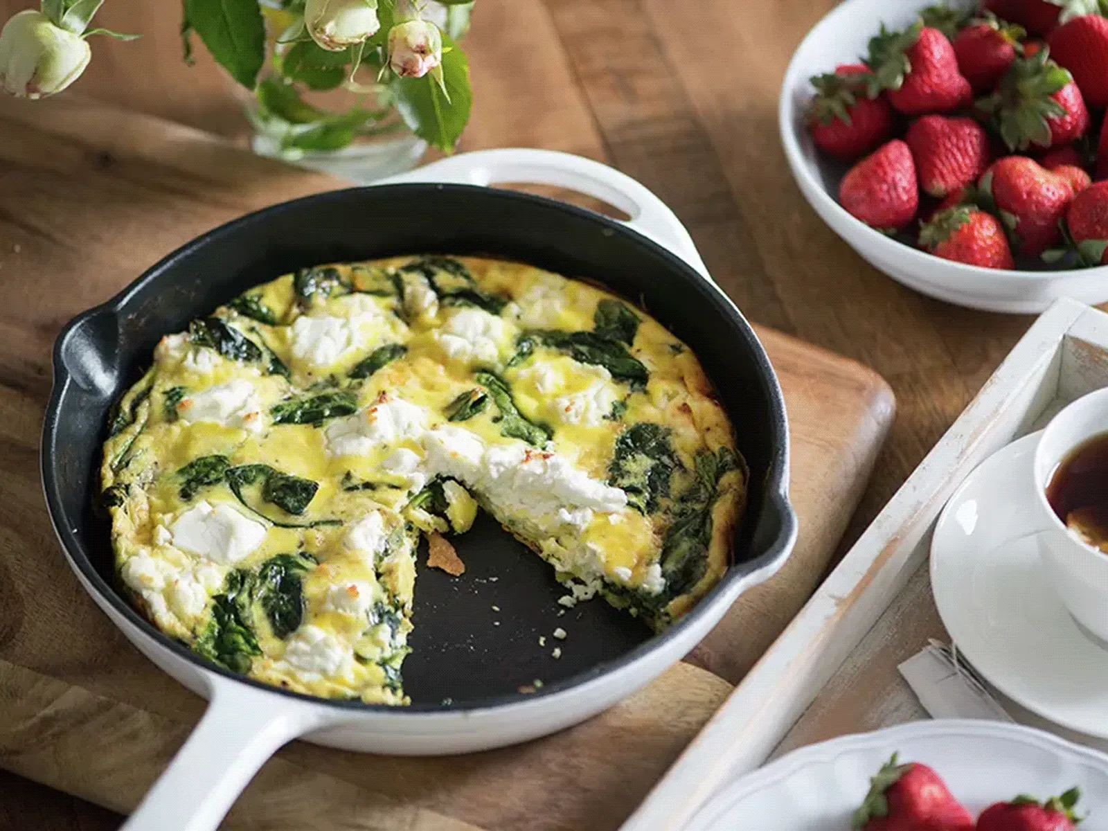 Spinach and Goat Cheese Frittata