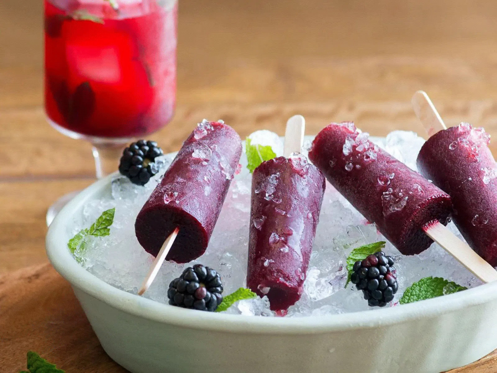 Blackberry Mojito Pops