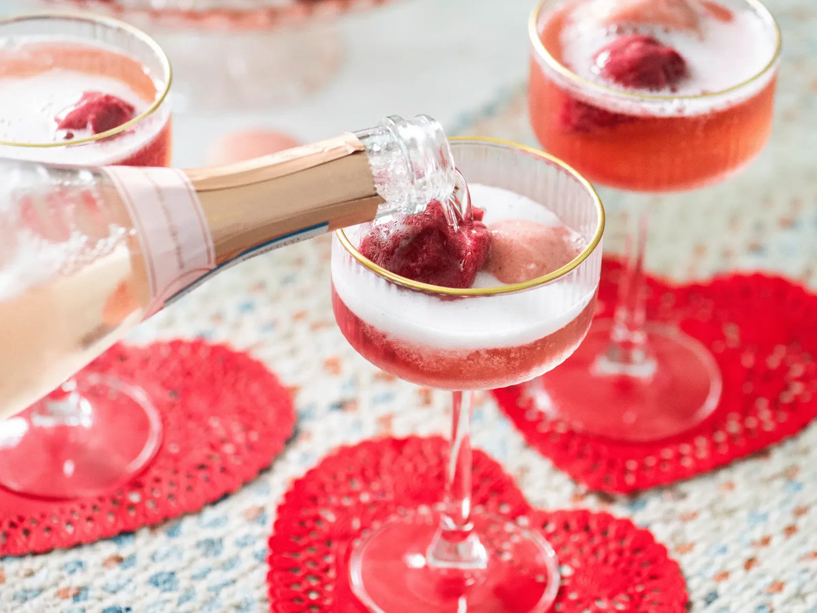 Champagne Sorbet Floats