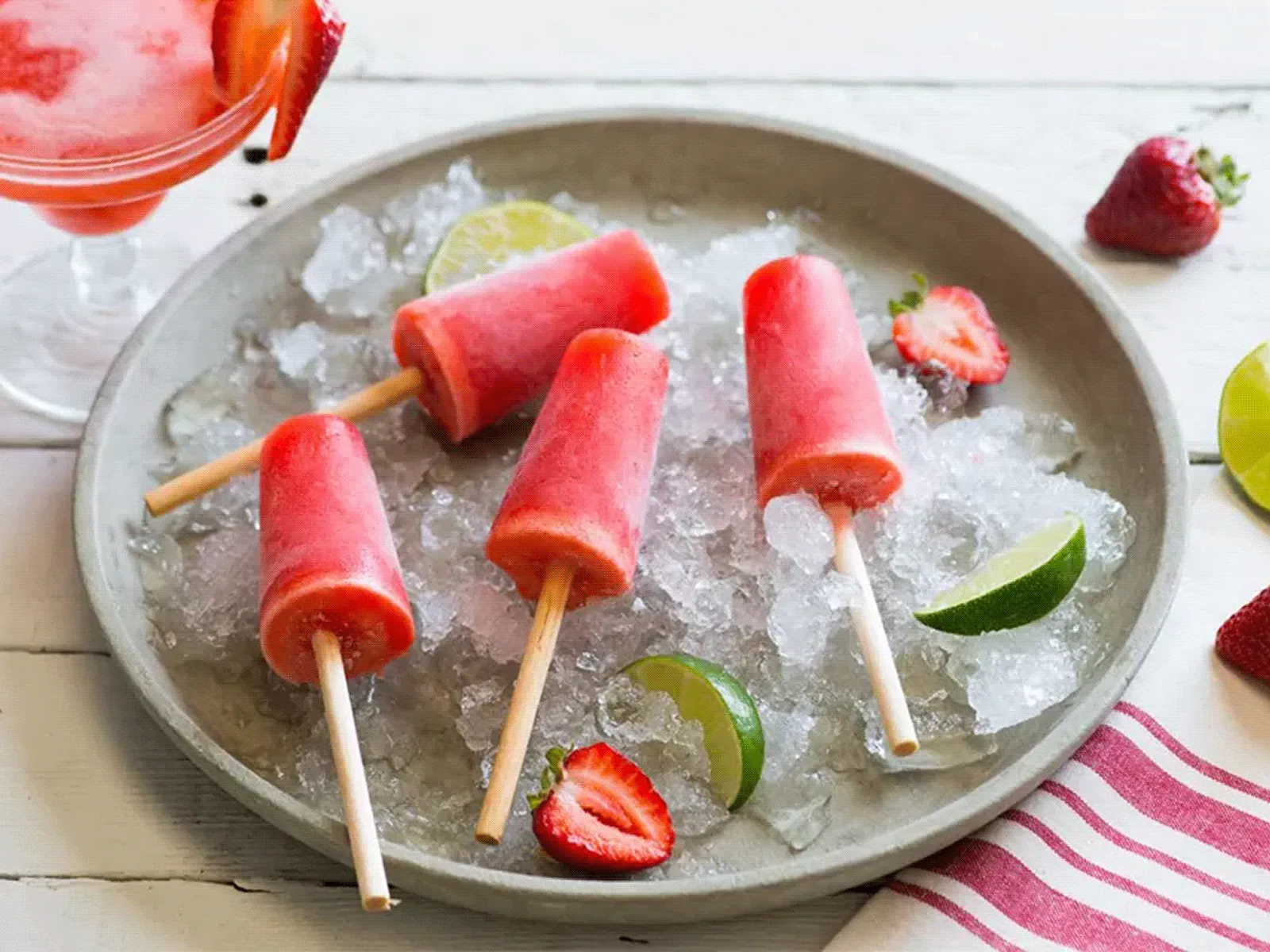 Strawberry Margarita Pops