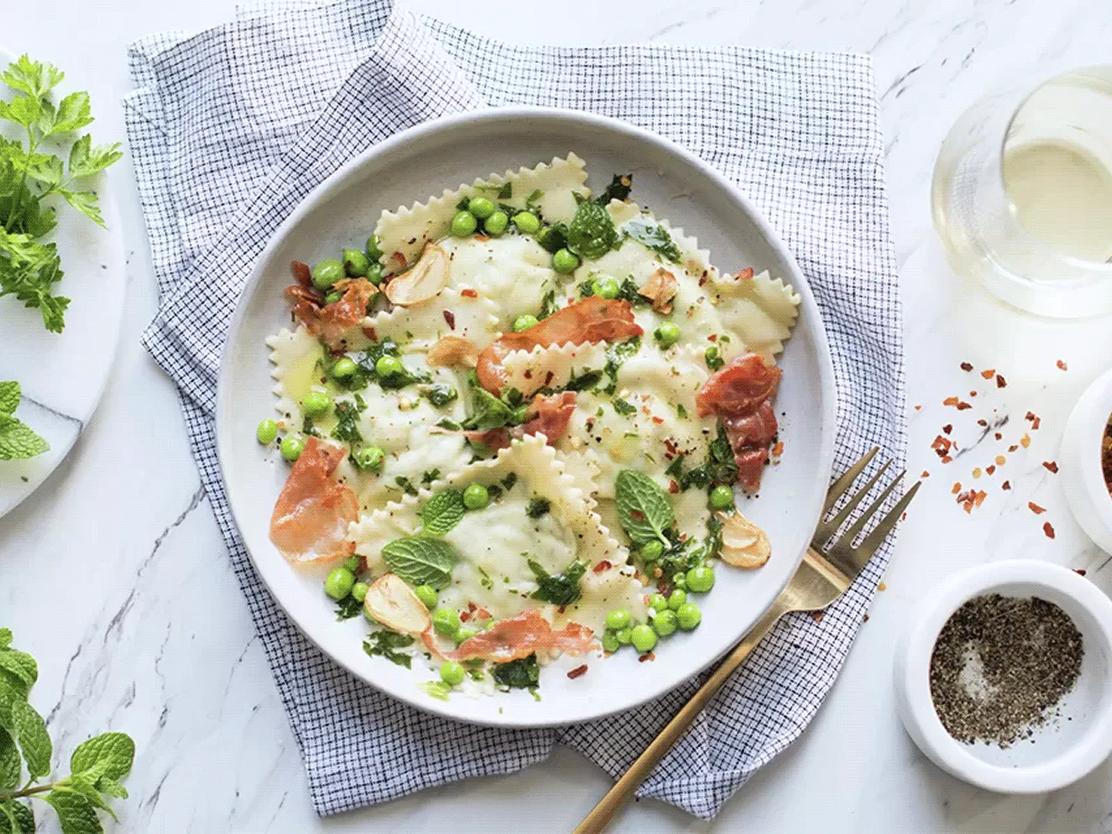 Garden Pea Ravioli