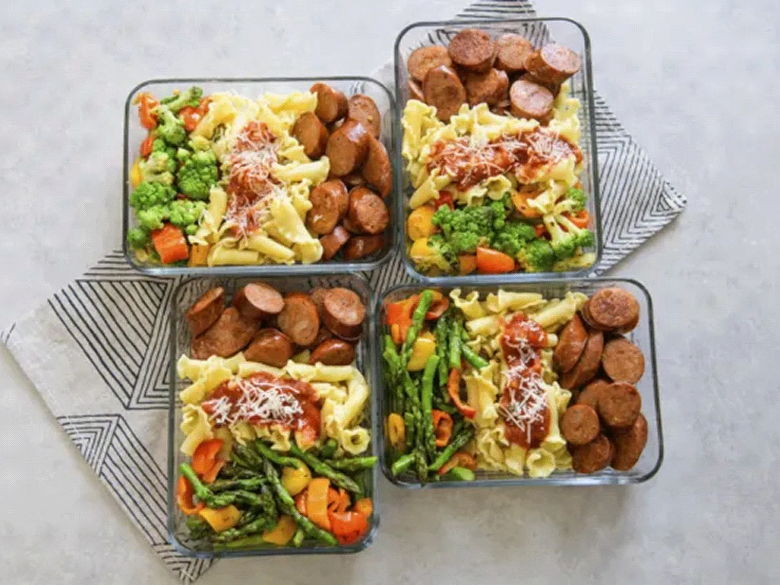 Sausage and Pasta Meal Prep