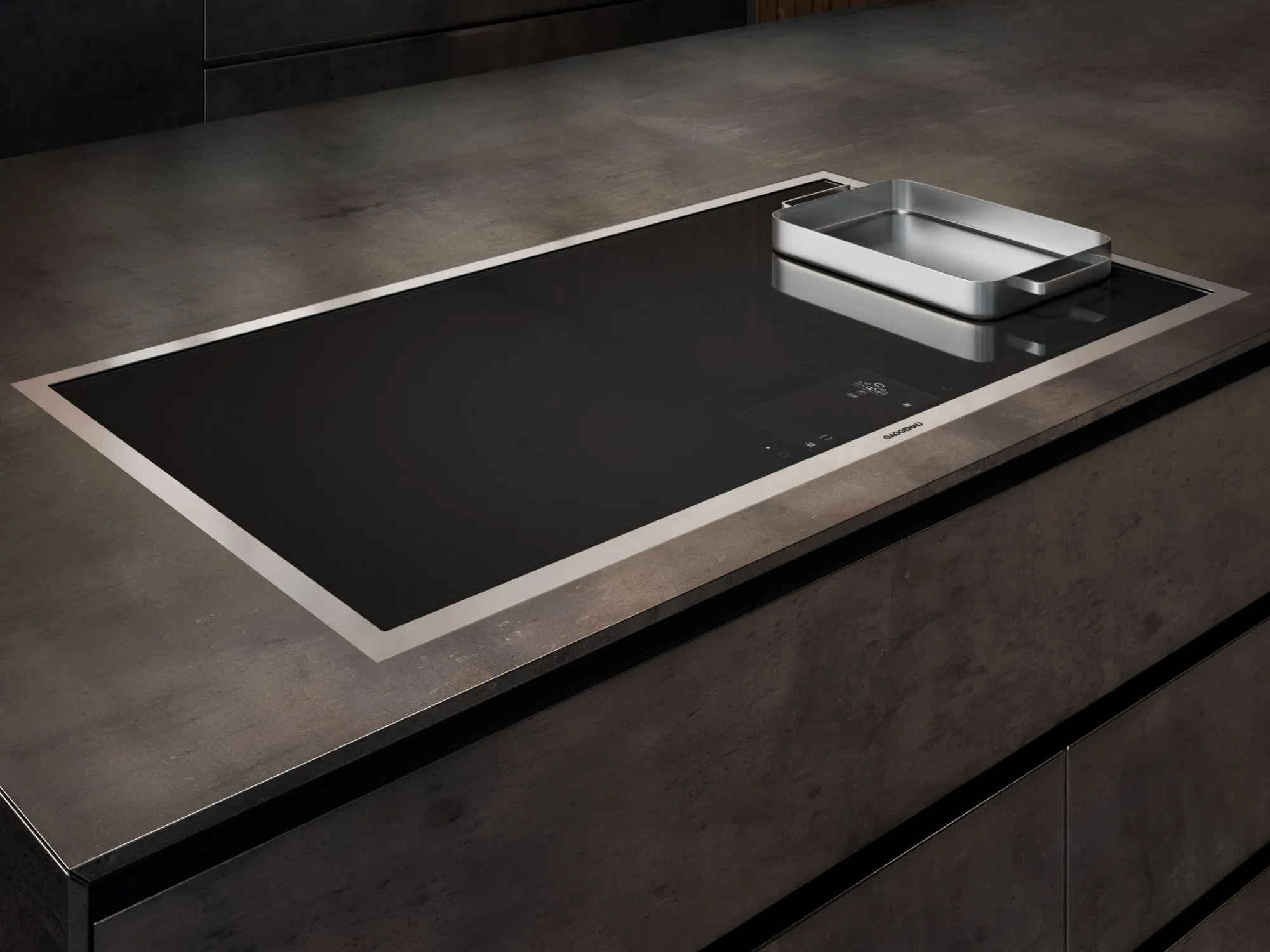 Gaggenau induction cooktop in a luxury kitchen