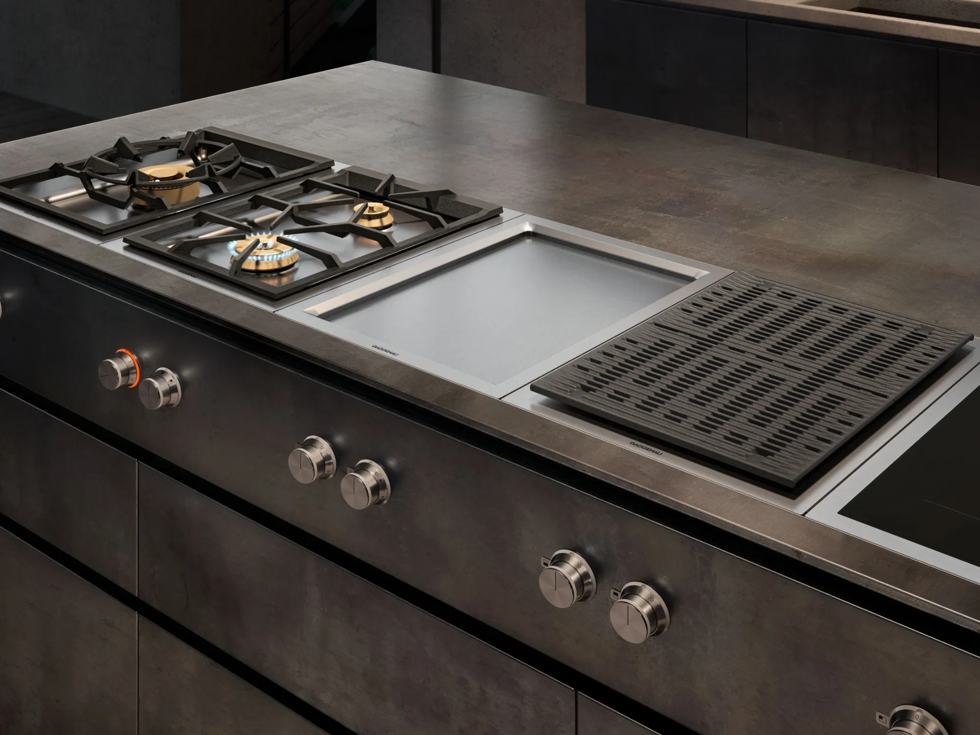 Gaggenau vario cooktops in a luxury kitchen