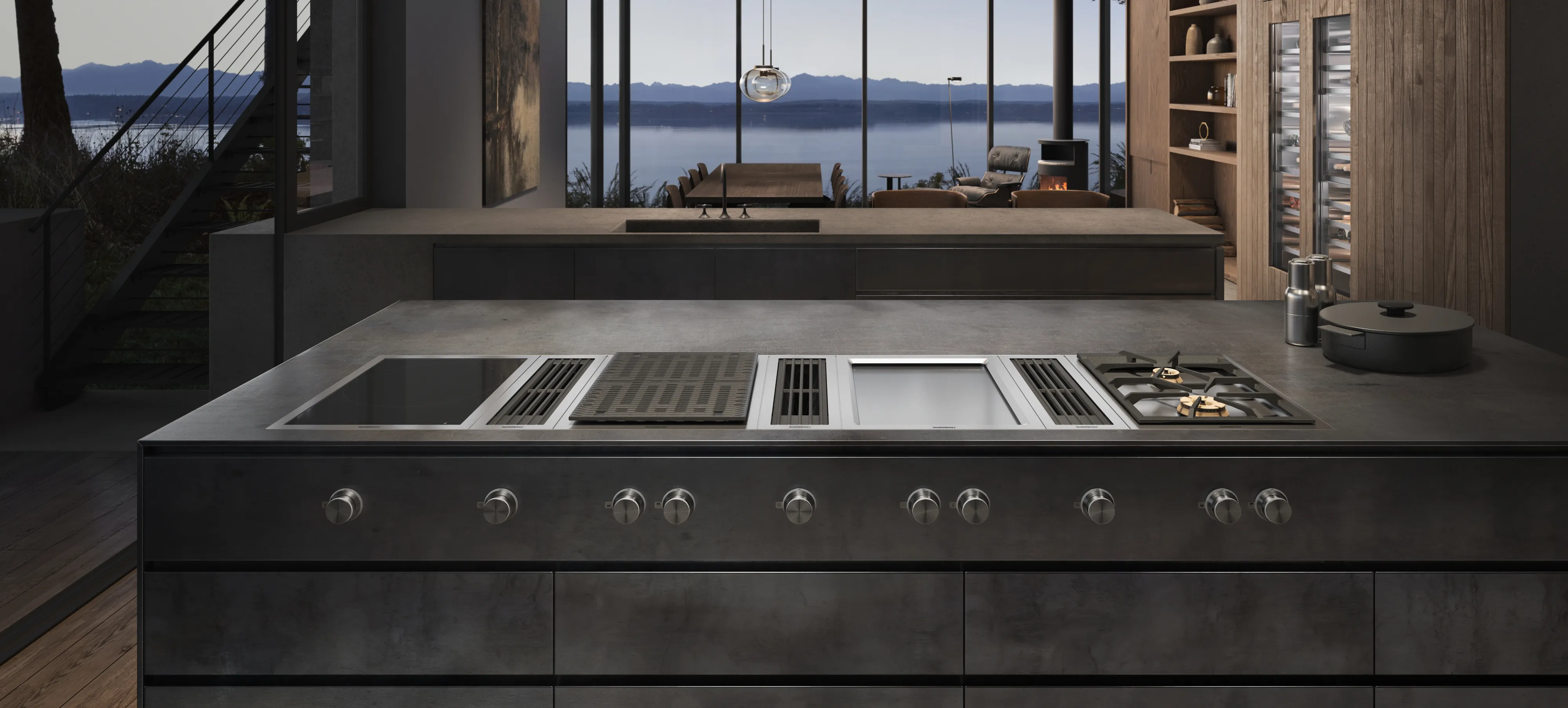 Gaggenau 400 series vario cooking appliances in a modern kitchen