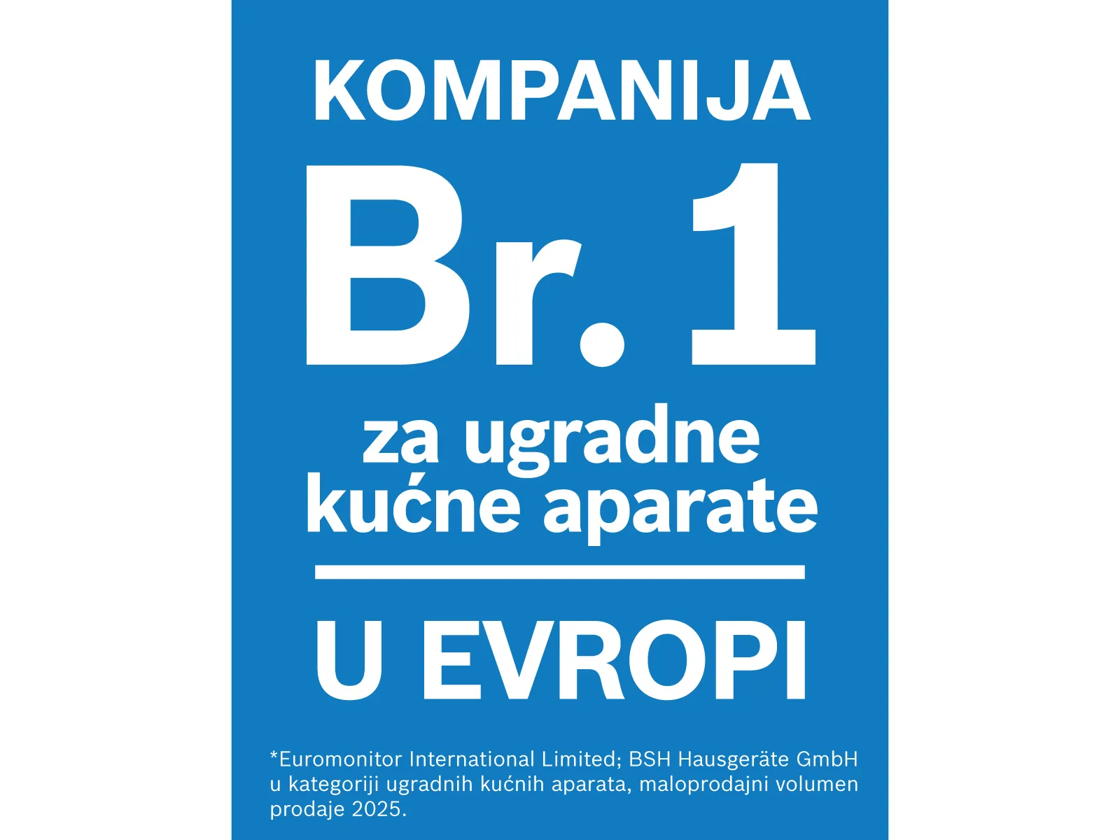 Kompanija broj za ugradne kućne aparate u Evropi