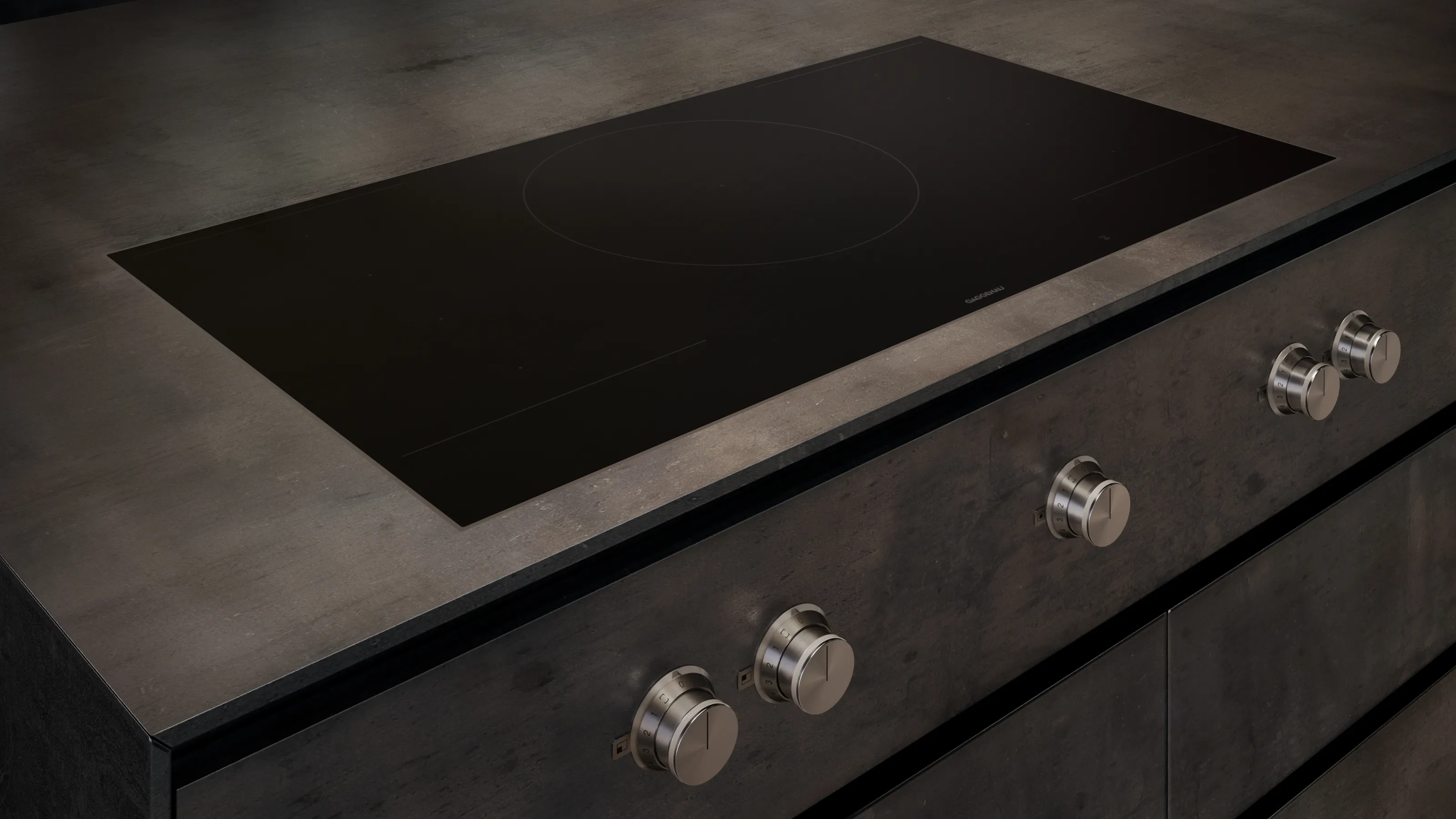 Gaggenau 400 series full surface induction cooktop with frameless mounting