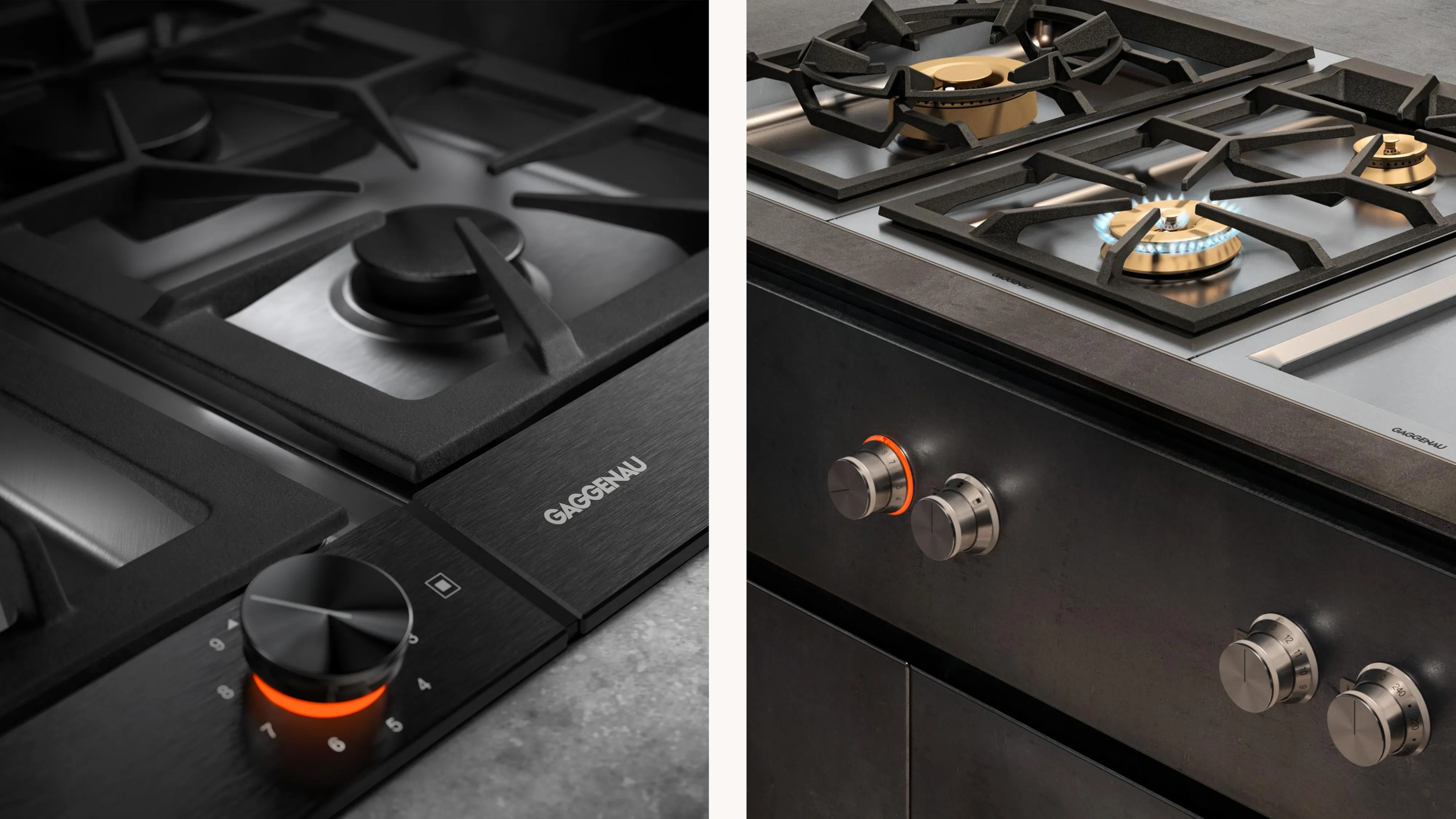 Collage of the Vario 200 series and Vario 400 series cooktops