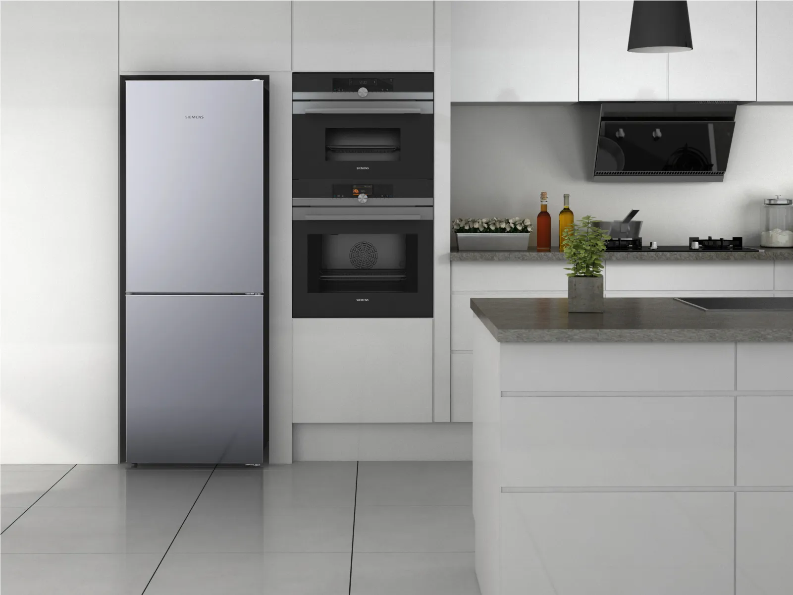 Siemens iQ300 free-standing fridge-freezer with freezer at bottom 175.4 x 61.4 cm Silver KG33NV141K