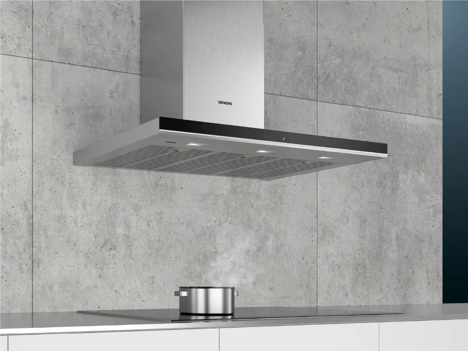 Siemens iQ700 wall-mounted cooker hood 90 cm Stainless steel LC91BUR50B