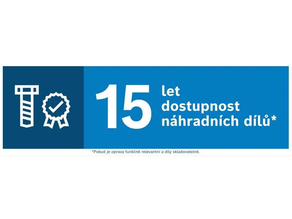 Až 15 let dostupnost náhradních dílů