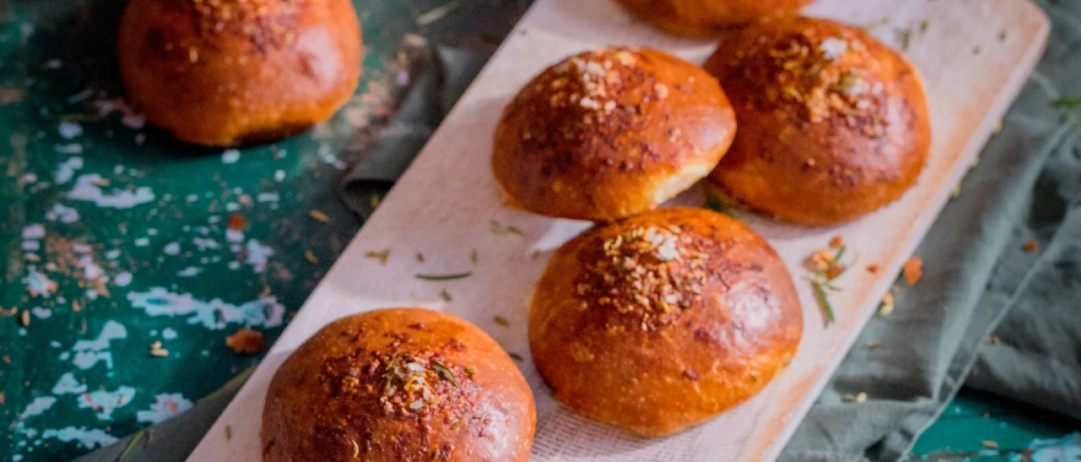 Fennel seed and mozzarella melt in the middle brioche buns