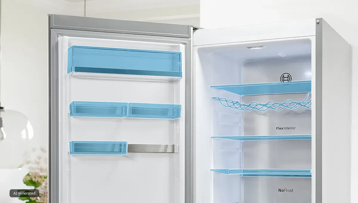 Cu frigiderele Bosch cu Flex Interior ai o imagine clară și multiple opțiuni pentru depozitarea alimentelor proaspete.