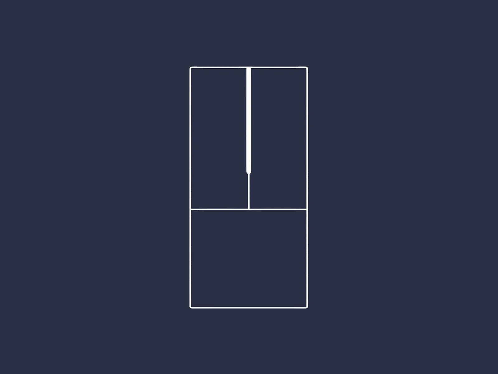 Icona minimalista di un frigorifero