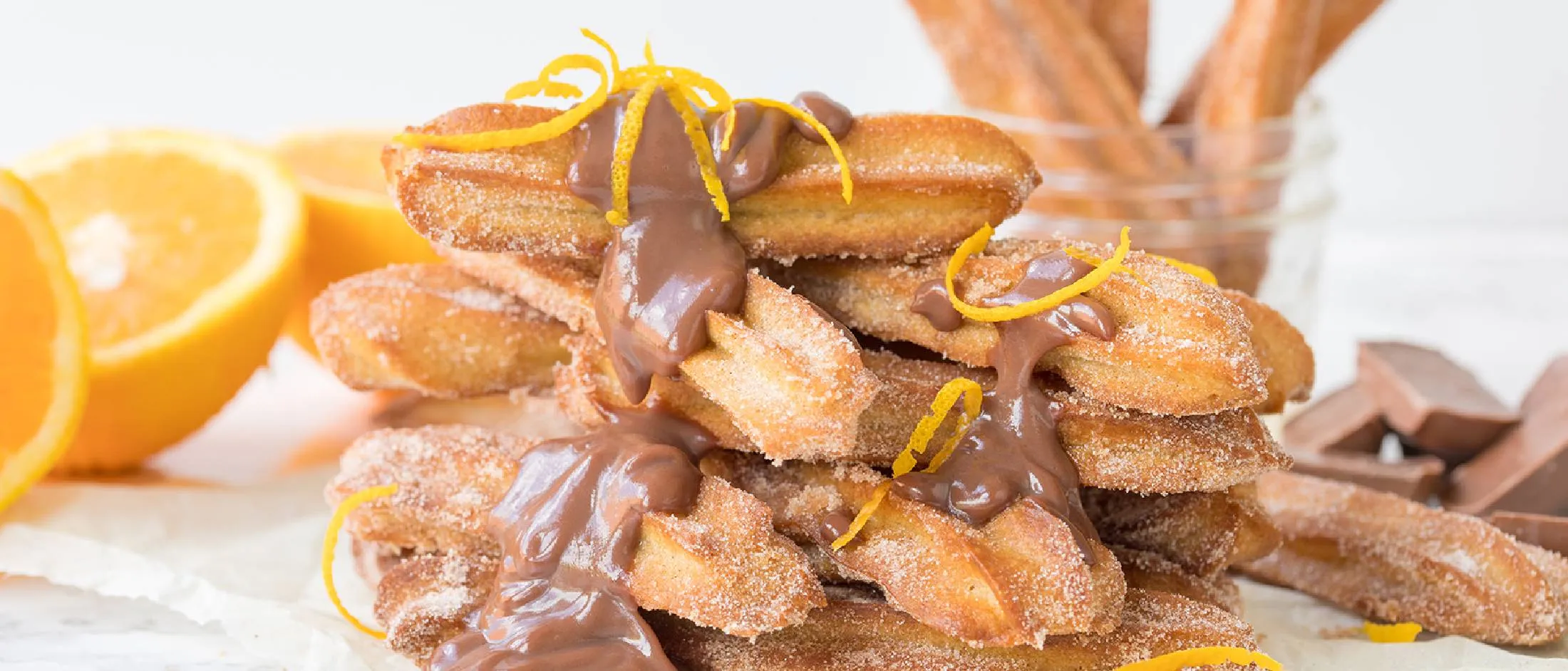 Churros with Chocolate Orange Sauce