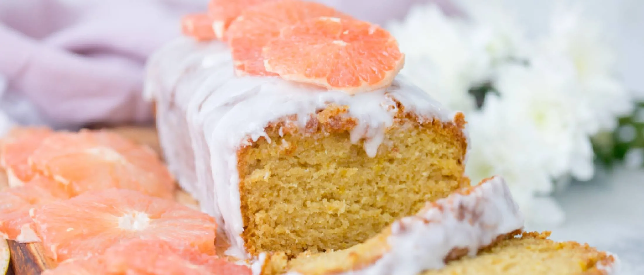 Vegan Grapefruit Drizzle Cake