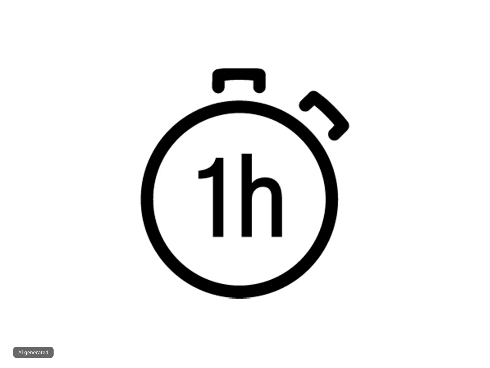 Timer icon with the text "1h" indicating a one-hour time period.