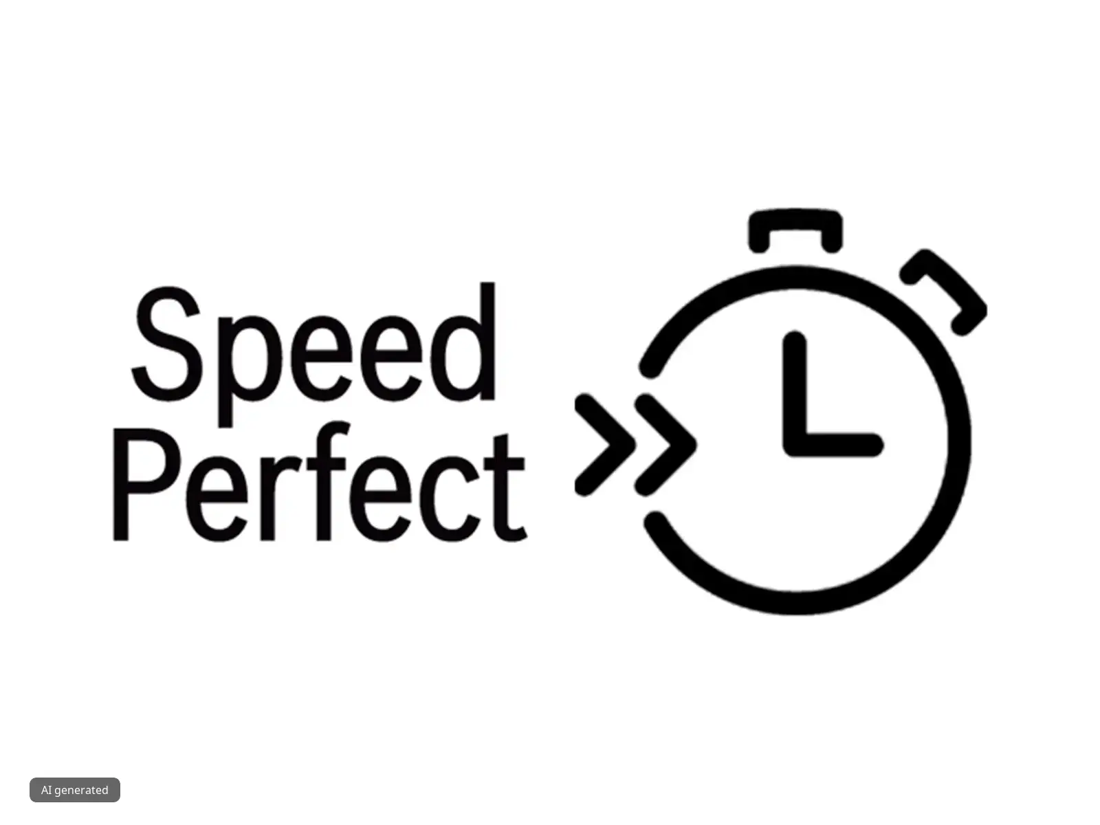 A stopwatch with two arrows: the SpeedPerfect dishwasher setting from Bosch.