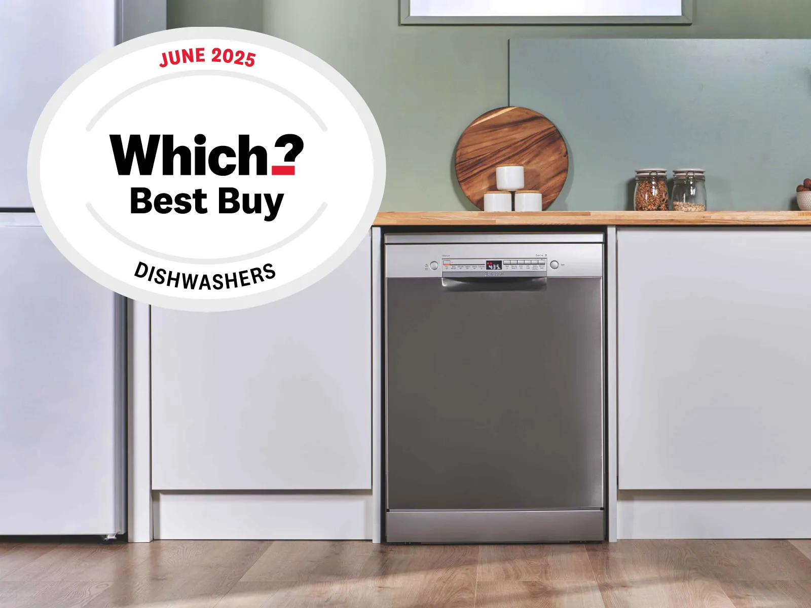 Dishwasher with Which badge overlay