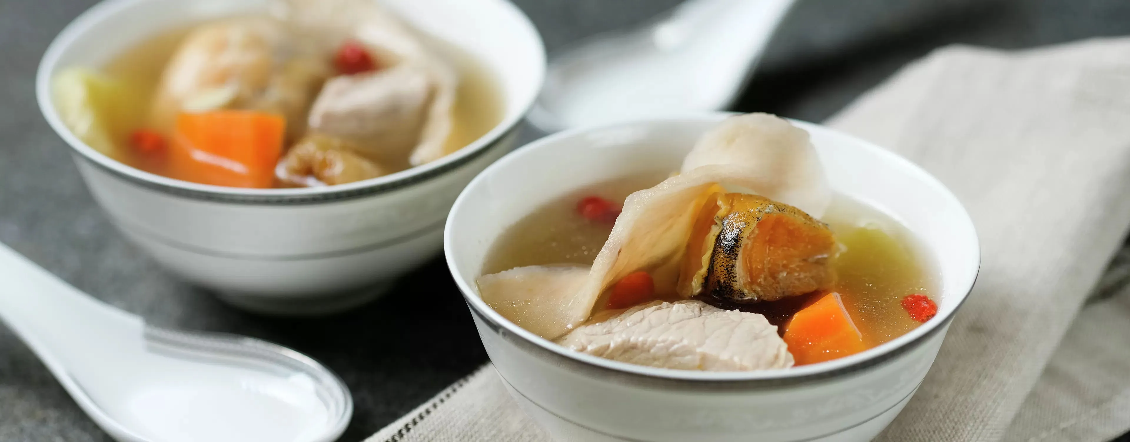 Siemens built-in steam oven to prepare Pork Soup with Chinese Almond, Chinese Yam & Chinese Matrimonyvine