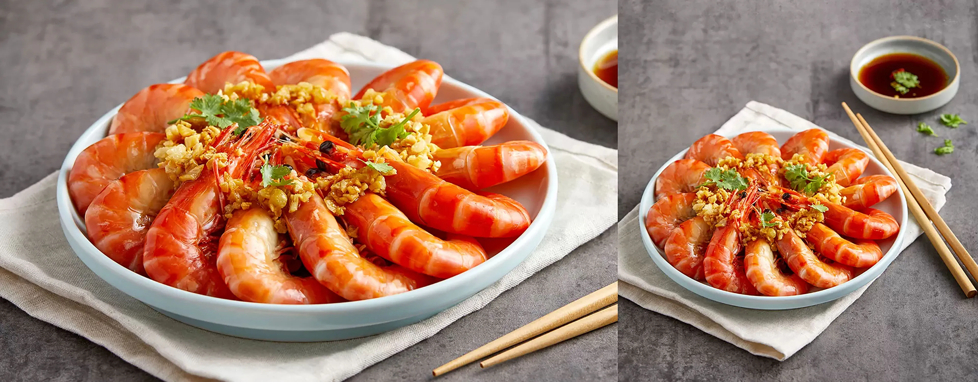 Siemens built-in steam oven to cook Steamed Shrimp with Garlic