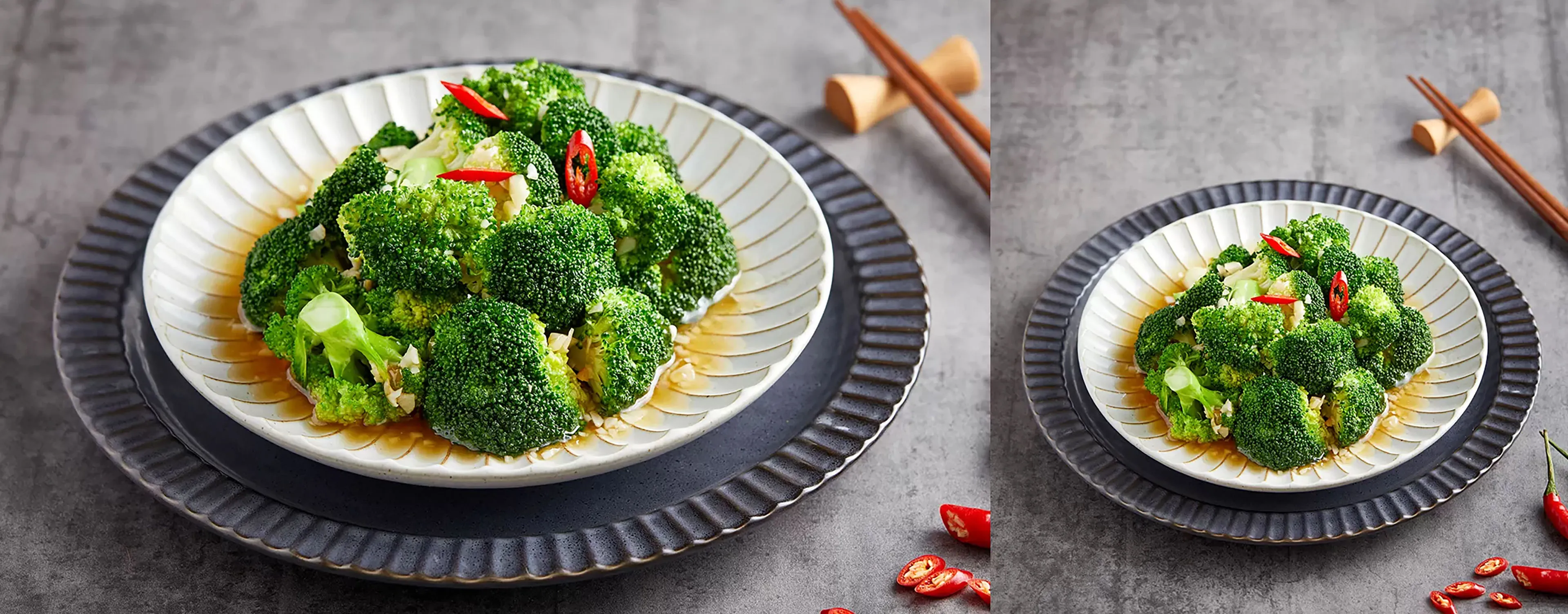 Siemens built-in oven to cook Garlic Broccoli