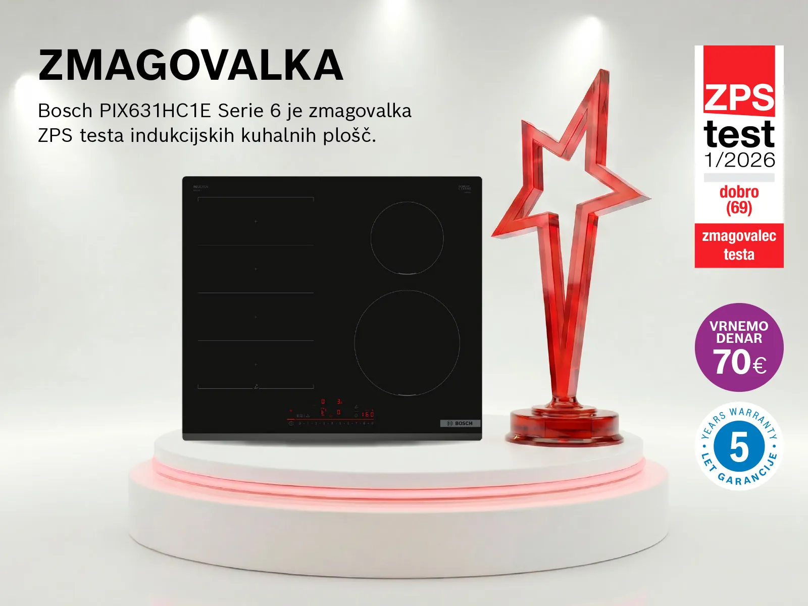 Bosch indukcijska kuhalna plošča - zmagovalka testa ZPS