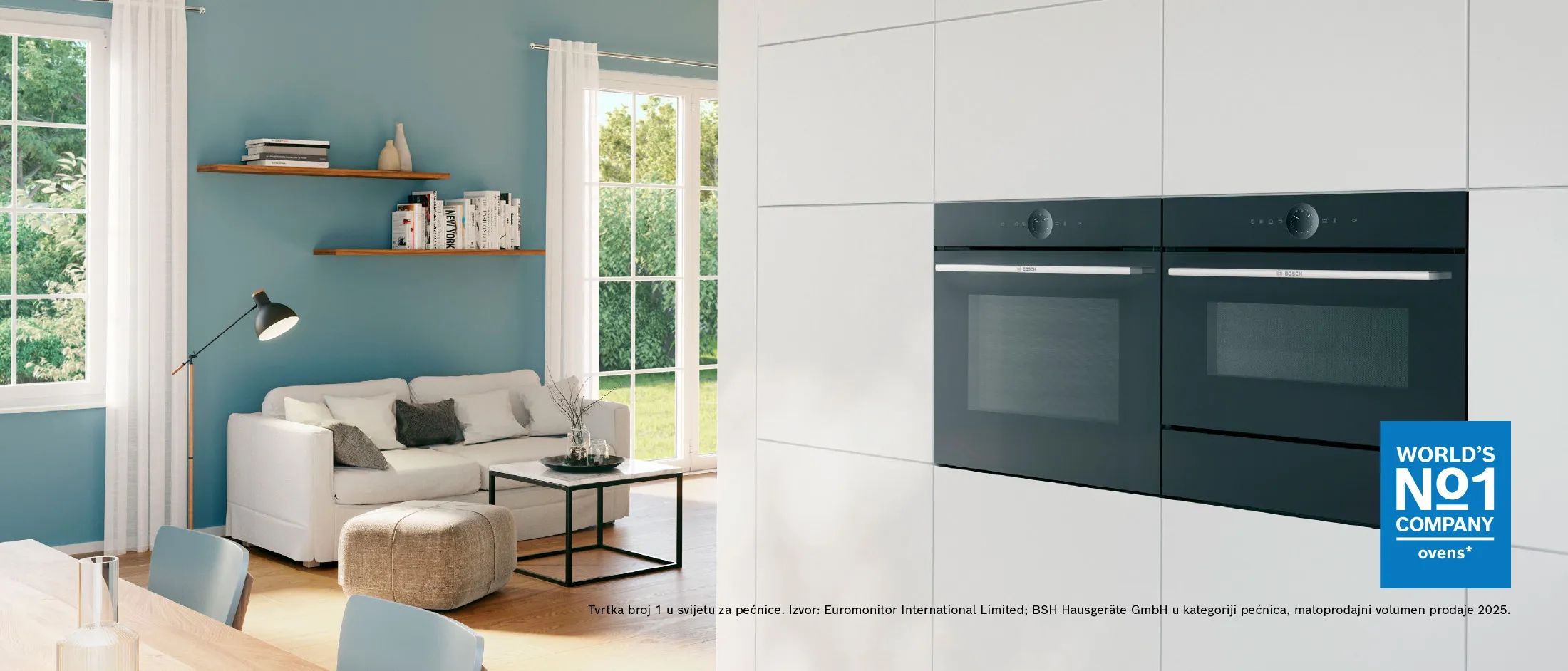 An oven and microwave in a modern living environment.
