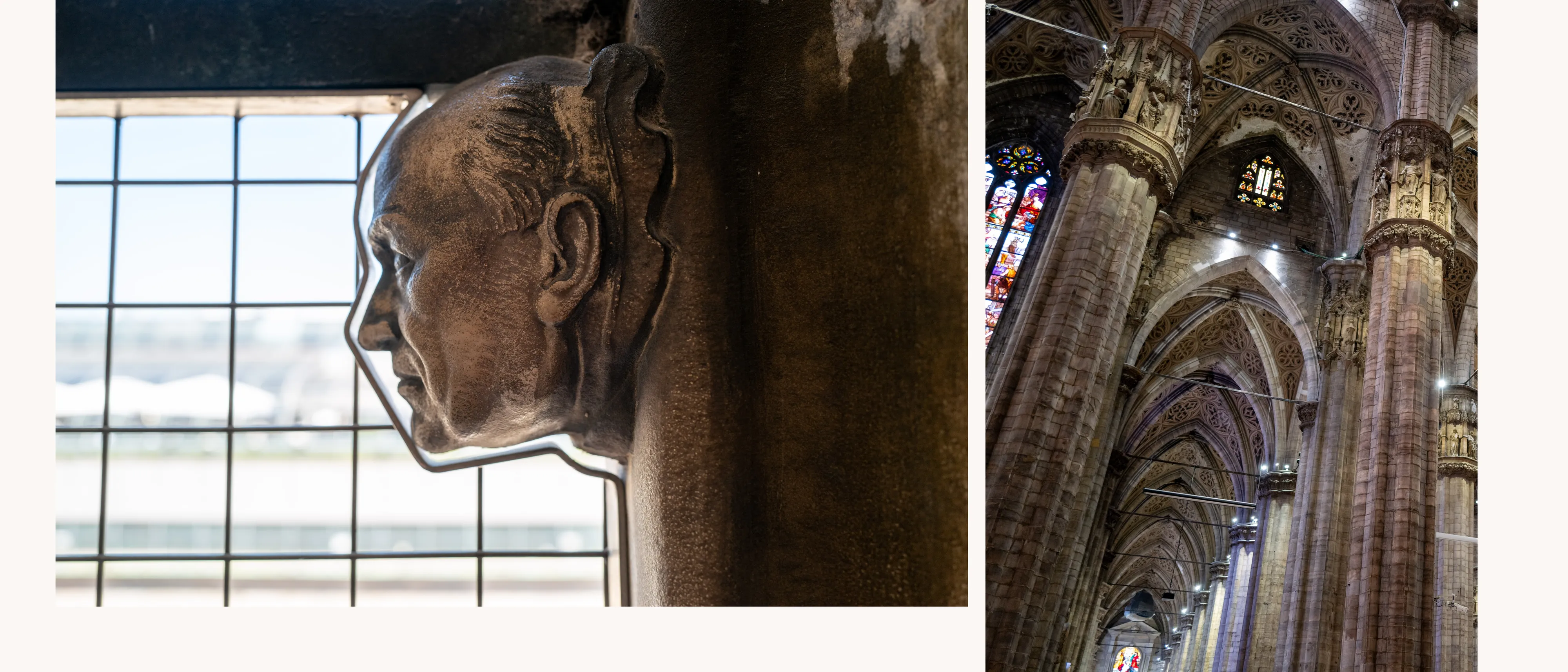 Collage featuring details of the cathedral’s incredible architecture.
