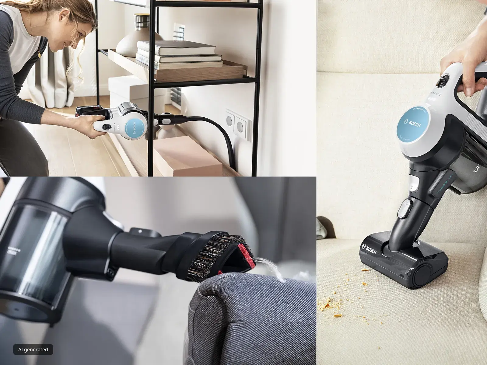 Akcesoria do odkurzacza Unlimited 7 ProHygienic Aqua widziane z góry.