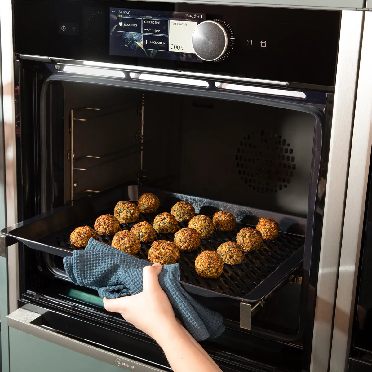 Falafel balls on a Air Fry & Grill Tray