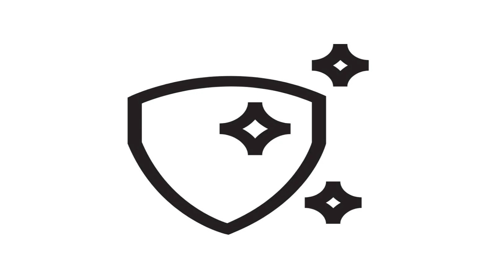 Simbolo escudo con estrellas 