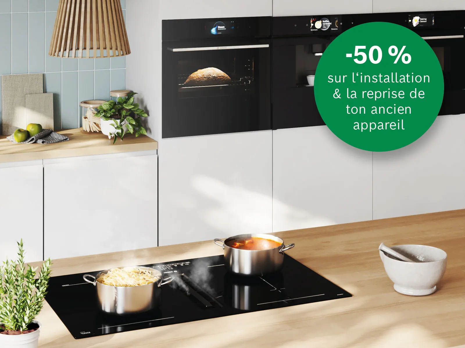 50 % de réduction sur l'installation & la reprise de ton ancien appareil