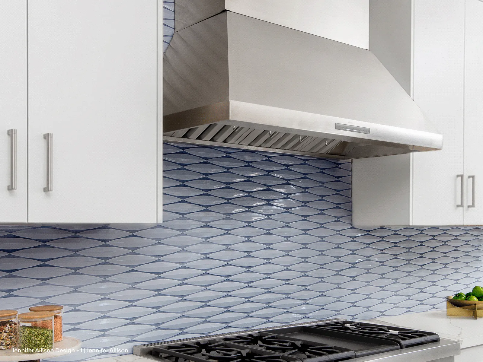 Thermador HPCN48WS 48-inch professional pyramid chimney wall hood in a modern kitchen.