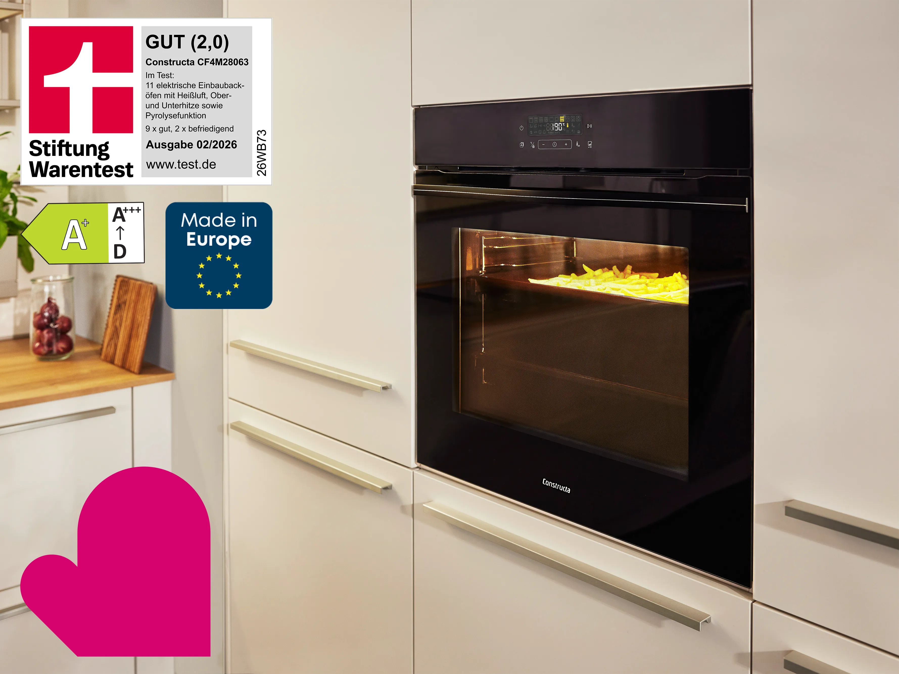 Backofen CF4M28063 in schwarz mit Stiftung Warentest Auszeichnung