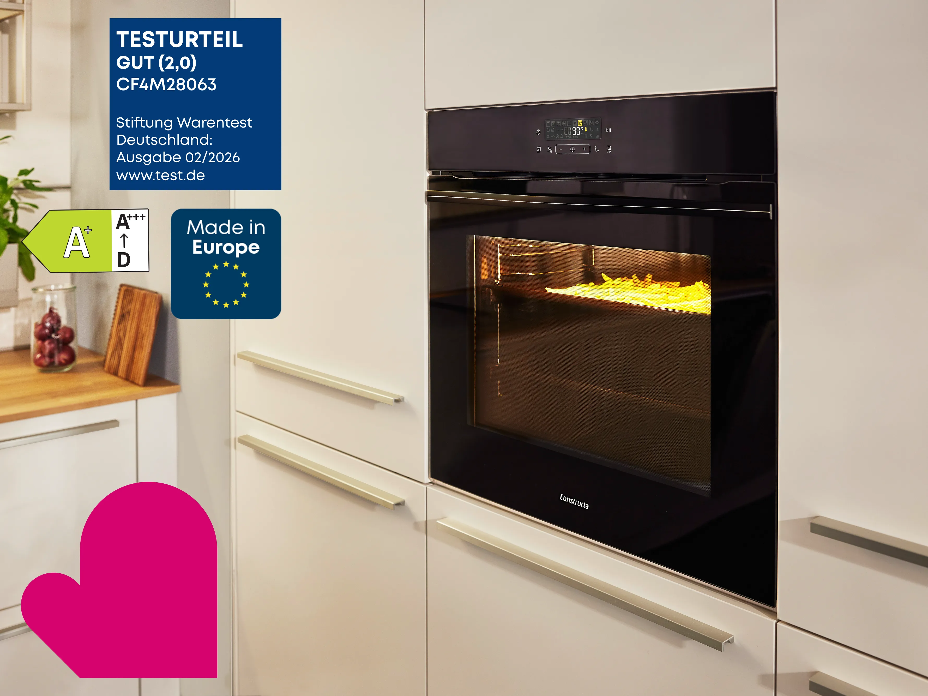 Backofen CF4M28063 in schwarz mit Stiftung Warentest Auszeichnung