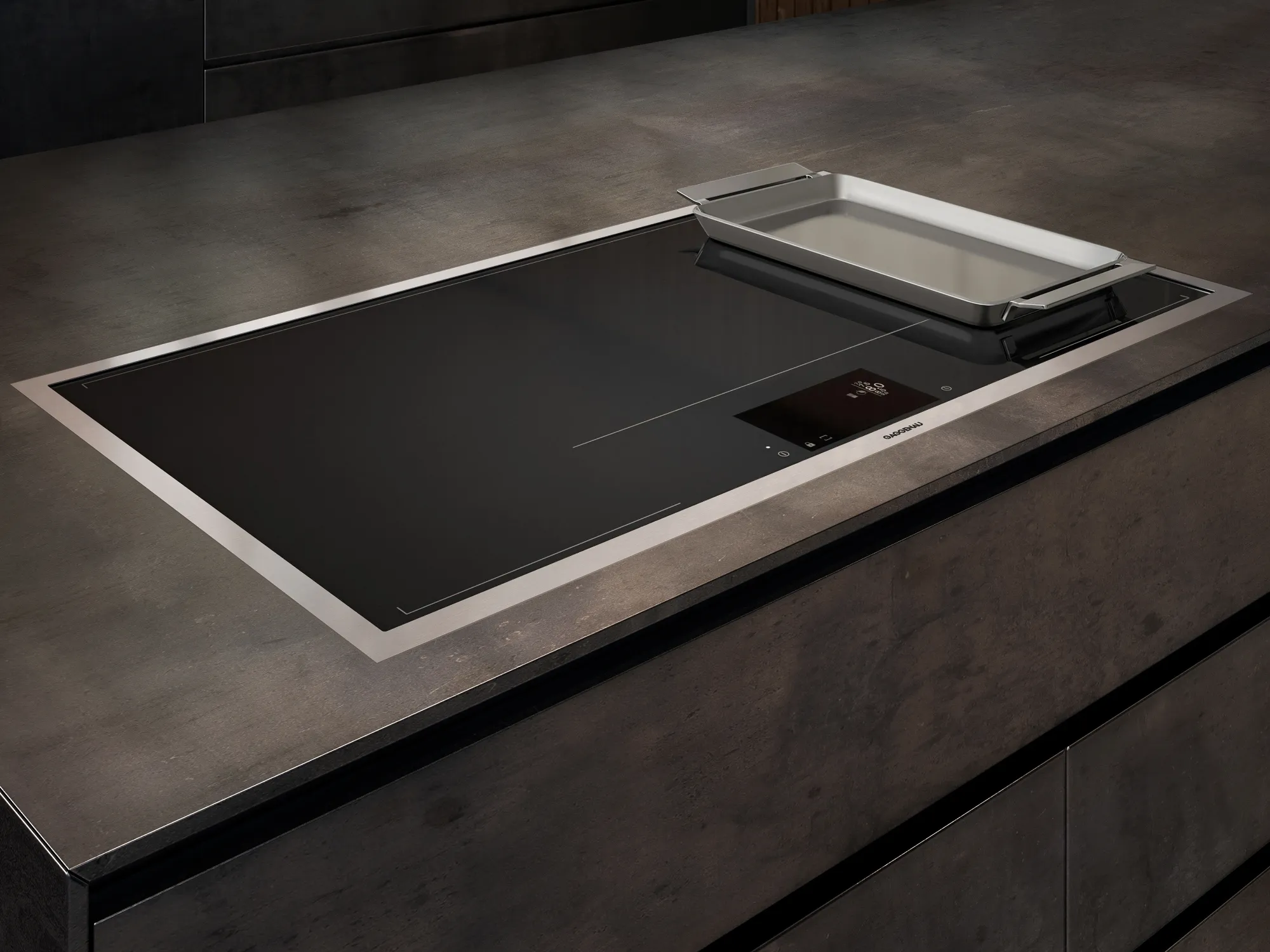 Gaggenau induction cooktop in a luxury kitchen