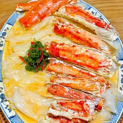 Cooking instruction of  Steamed Crab Legs with Chencun Rice Noodles