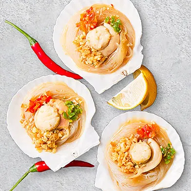 Cooking instruction of Steamed Garlic Scallops with Vermicelli