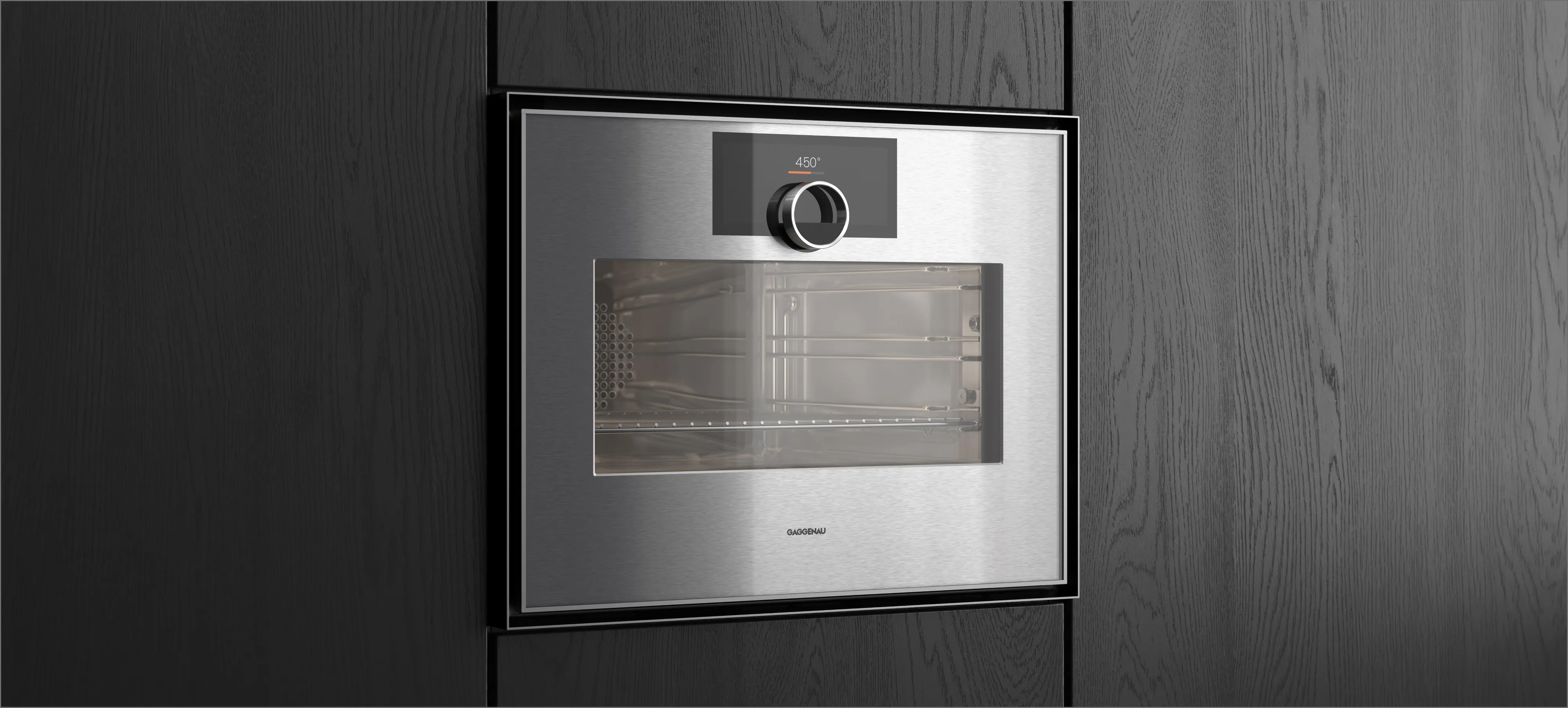 Close-up of a Gaggenau Expressive series combo-steam oven