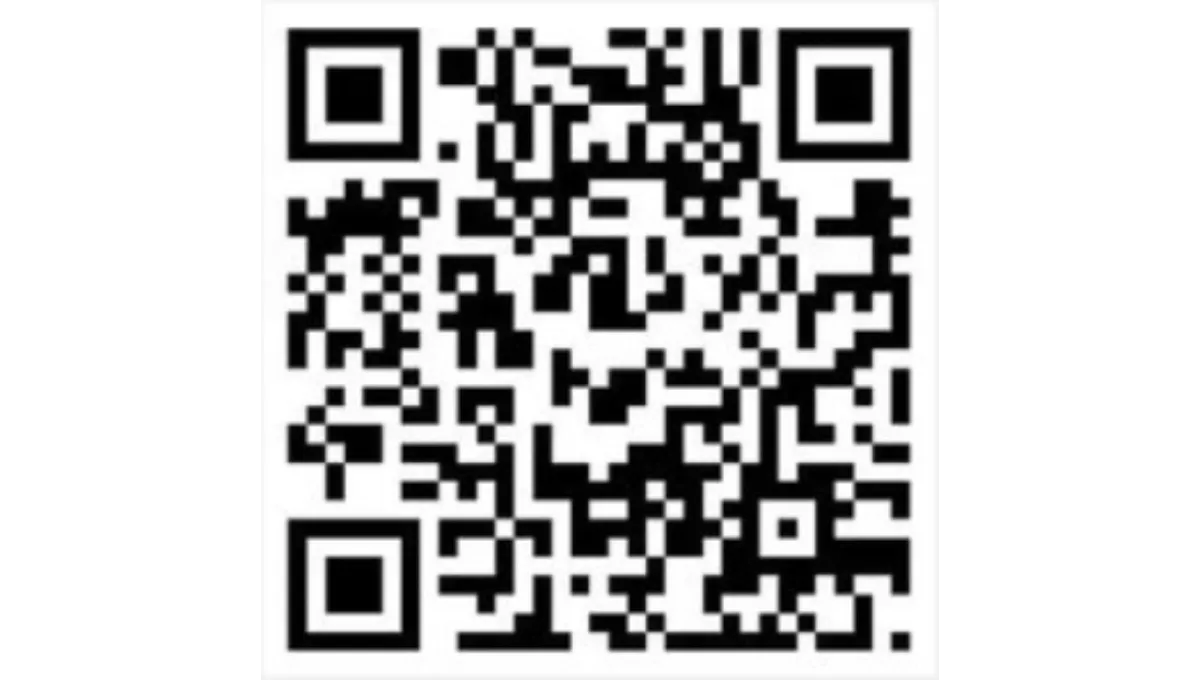 QR code with black and white square patterns on a white background for scanning with a mobile device.