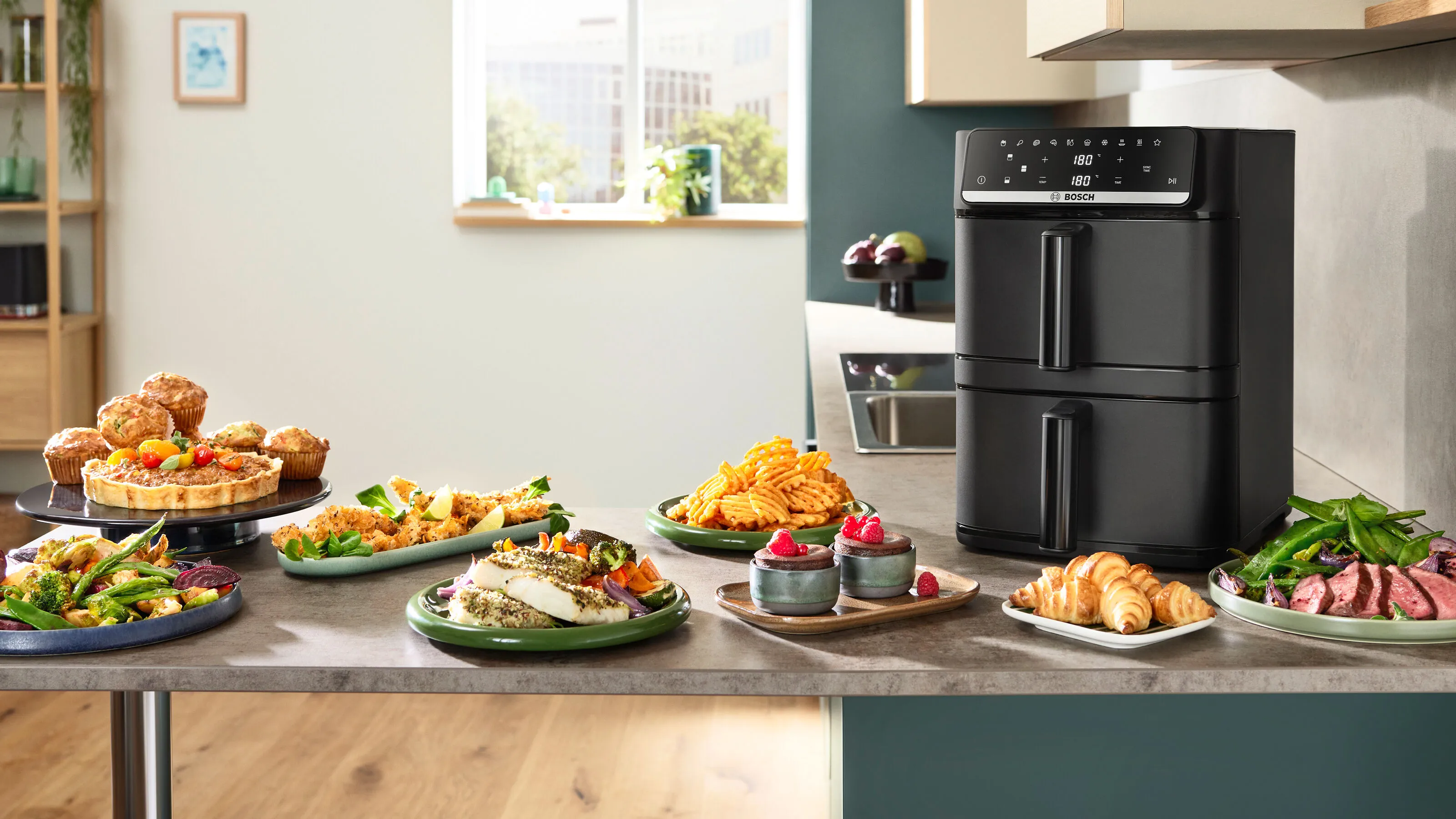 Številne možnosti kuhanja z novim Air Fryer Double