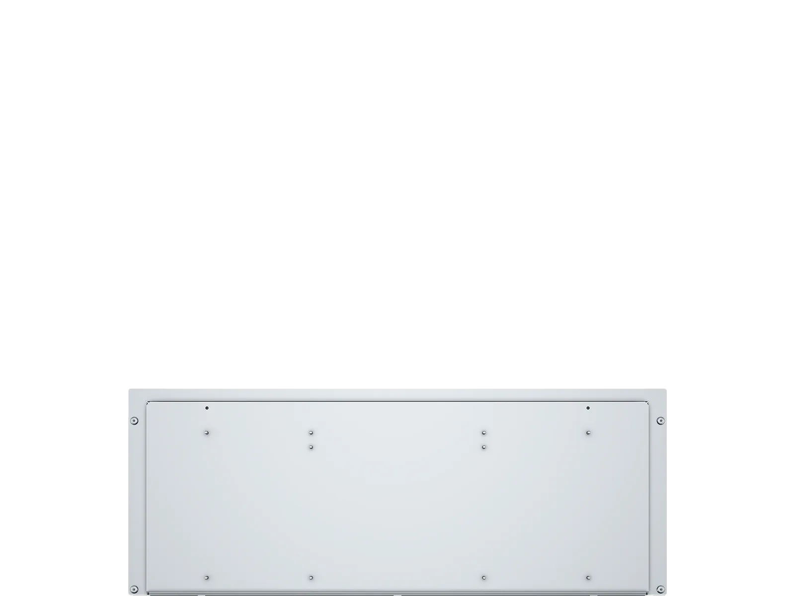 A Thermador 30-inch, panel-ready warming drawer without the custom panel attached.