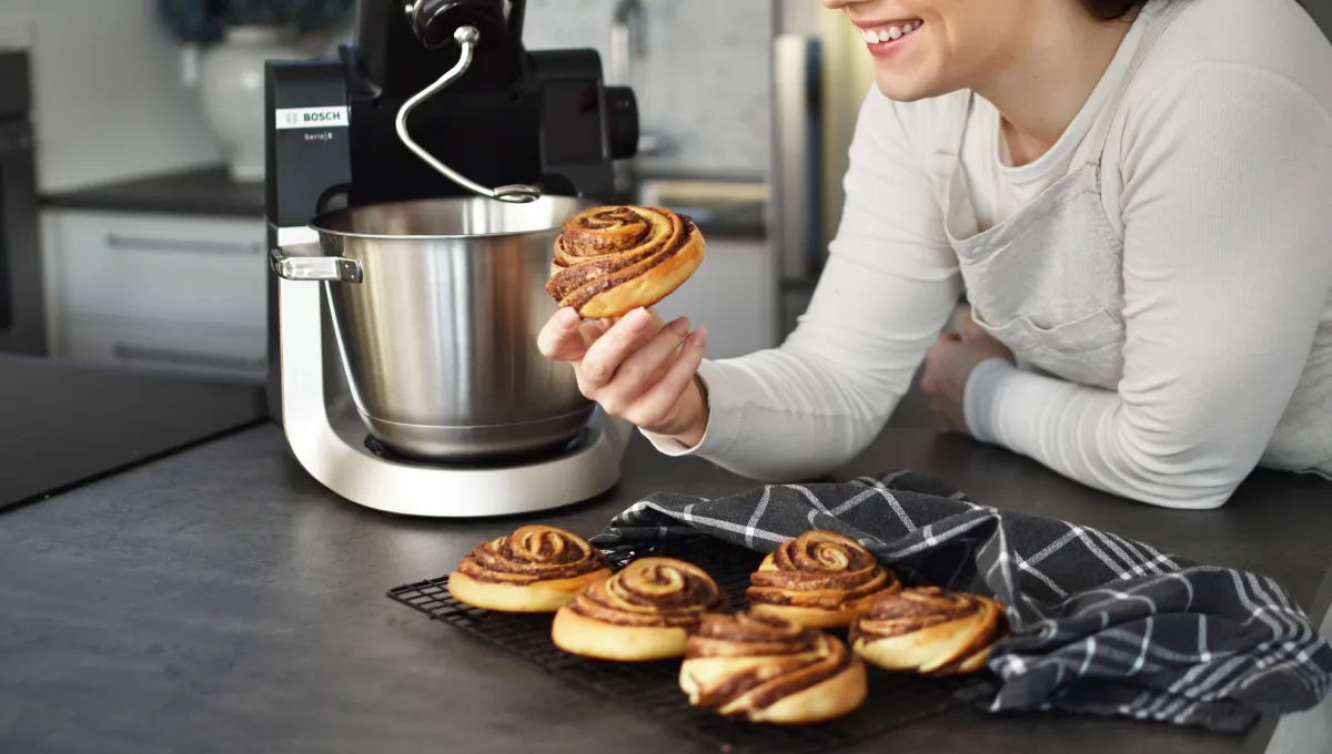 Briochebulla rmed nutella bakade i Bosch köksmaskin serie 6