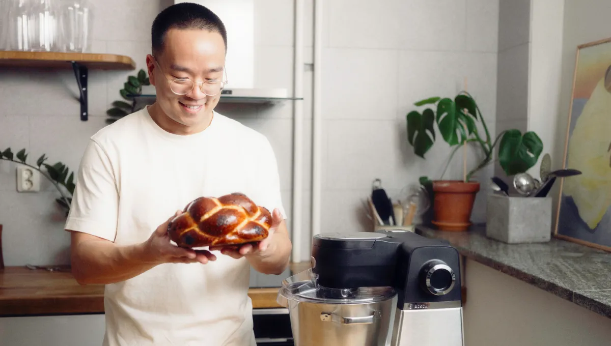 Challah bröd bakat av Jimmy Guo i Serie 6 köksmaskin