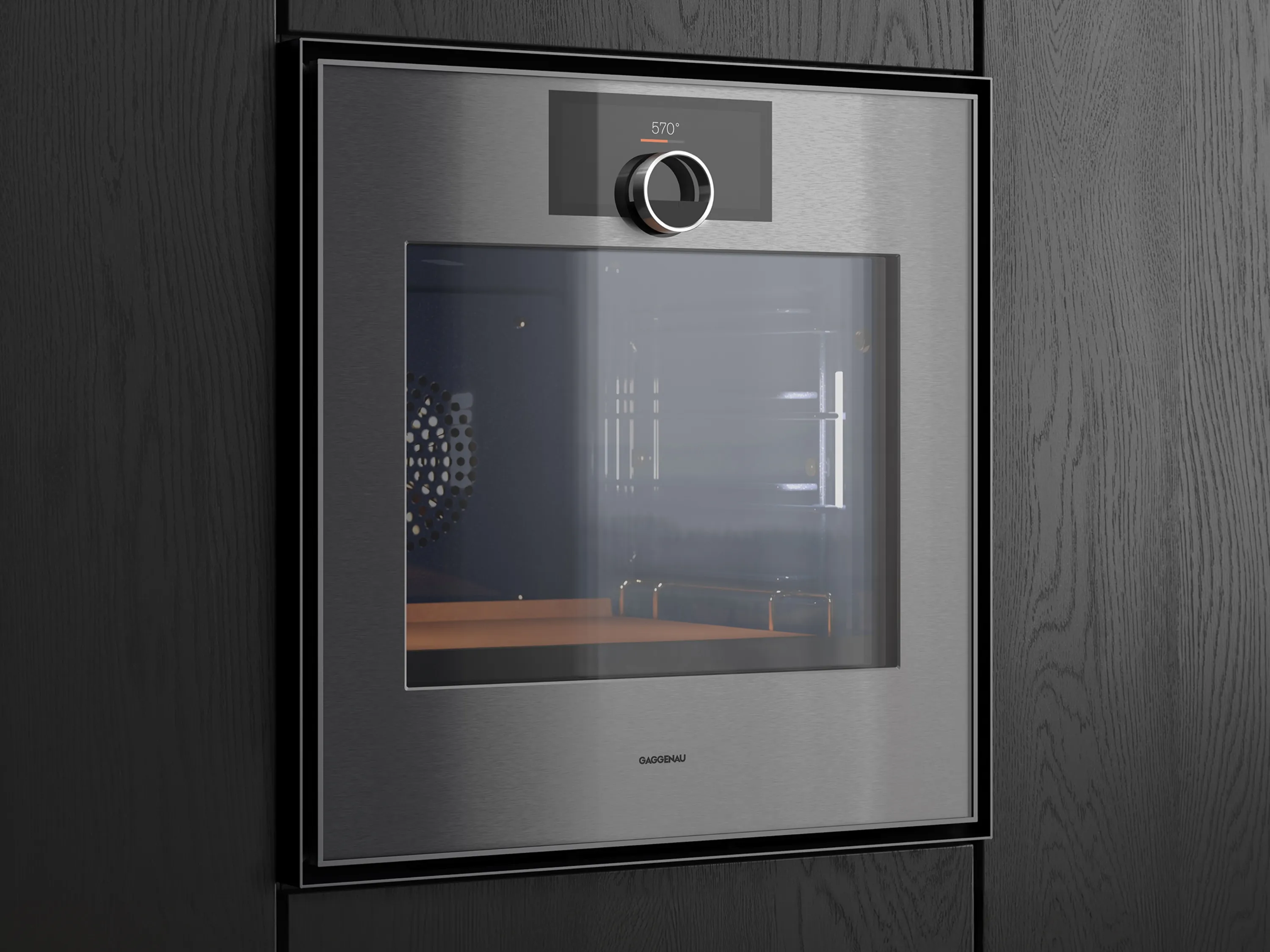 Close-up of a Gaggenau Expressive series oven