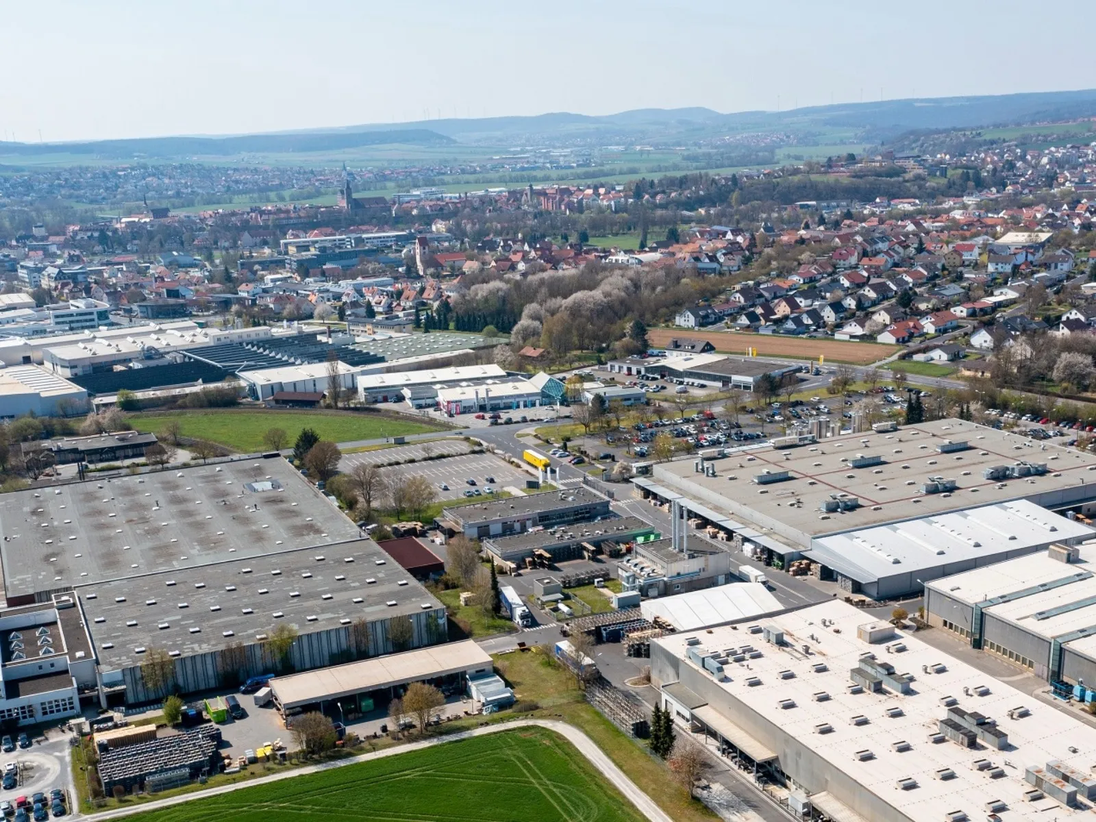 Aerial view of Bosch's German production site in Bad Neustadt.