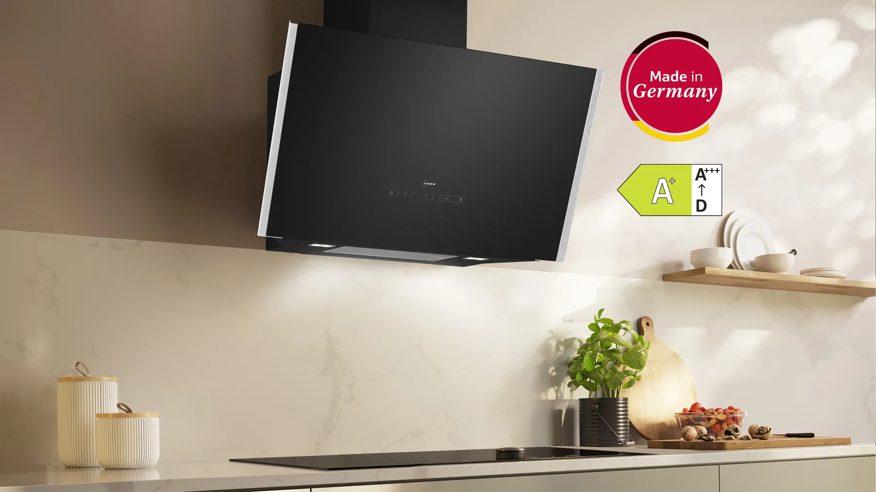Testsieger: NEFF Dunstabzugshaube D98IPT2S0 - Wandesse im Schrägdesign