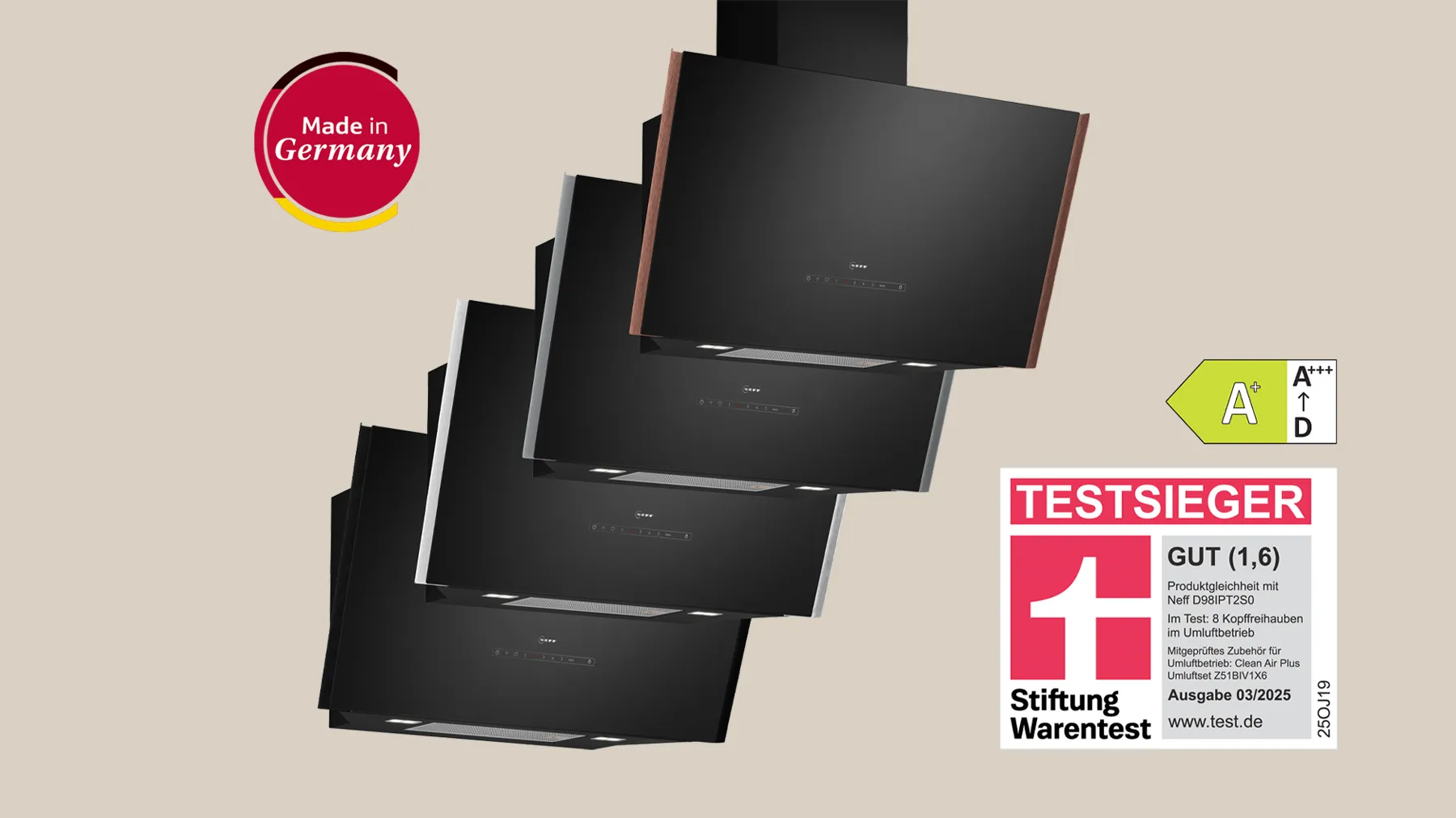 Testsieger: NEFF Dunstabzugshaube D98IPT2Y5 - Wandesse im Schrägdesign